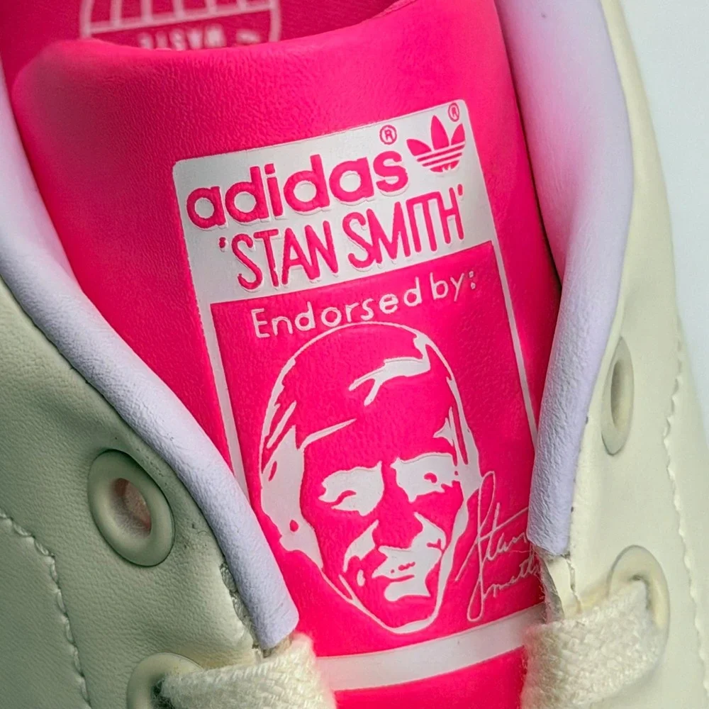NEW Adidas Stan Smith Sneakers Womens 11 Cream Pink Mint Casual Retro Athleisure